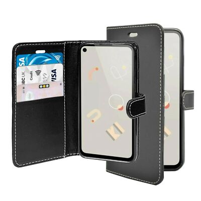 Für Google Pixel 4a Flip Book Wallet Folio PU Leder Gel Handy Hülle Cover