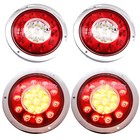 <!--F#f_0-->10-30V Round LED Tail Light Trailer Truck Camper UTE Caravan rear Chrome Steel<!--F/-->