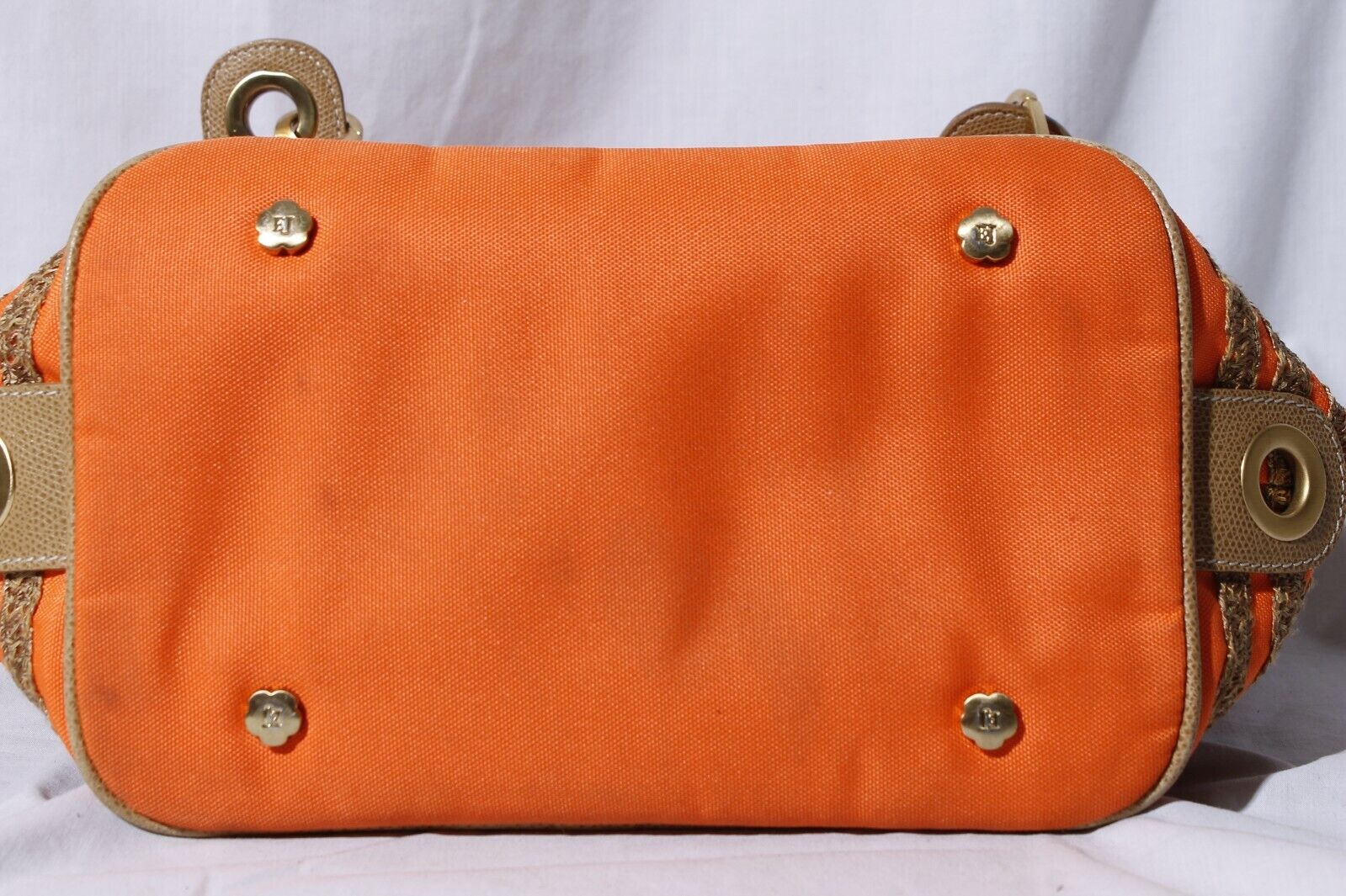 Eric Javits Orange Squishee Handbag Purse Tote Bag - image 4