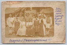 Postcard RPPC Germany Langendorf Family with Soldiers 46T