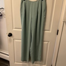 Vintage Carlisle 100 Silk Dress Pants Fully Lined Women  s Sz 12 Seafoam