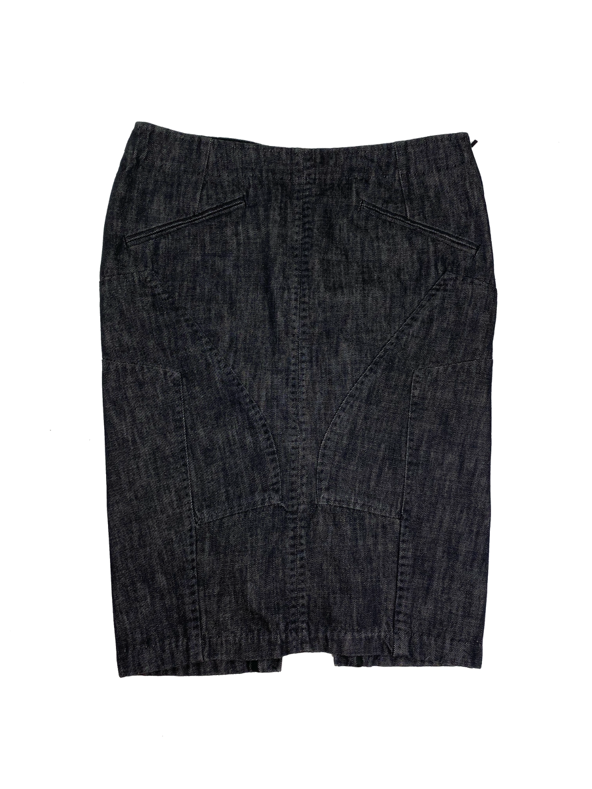 GUCCI 2002 TOM FORD WOMEN Y2K DENIM SKIRT LOW RISE RAW WASH MADE IN ITALY 38 XS