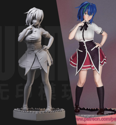 1/24 Resin Fantasy School Girl Unassembled Unpainted 5544-2