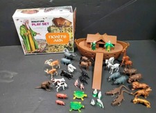 Noah's Ark Bible Vintage Miniature Play Set 5059 Animals Boat People