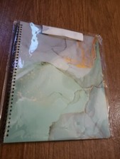 Spiral Clipboard Folio with Notepad and Pocket 5-Tab Colorful Dividers New Green