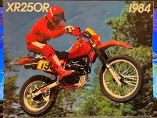 Vintage 1984 Honda XR250 XR250R Dealer Sales Brochure Motorcycle Dirt Bike