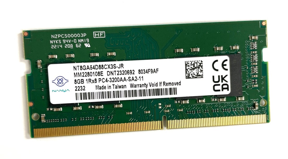 8GB DDR4 メモリ 4枚　PC4-3200AA-SA2-11 GENUINE NANYA HP Memory 8GB PC4-3200AA-SA2-11 (CA65