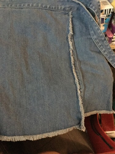 Made And Loved Loft Wrap Around Denim Tie Skirt 4 - Picture 5 of 5