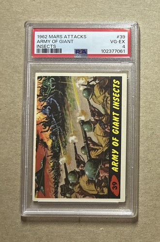 1962 Topps Mars Attacks #39 Army of Giant Insects — PSA 4