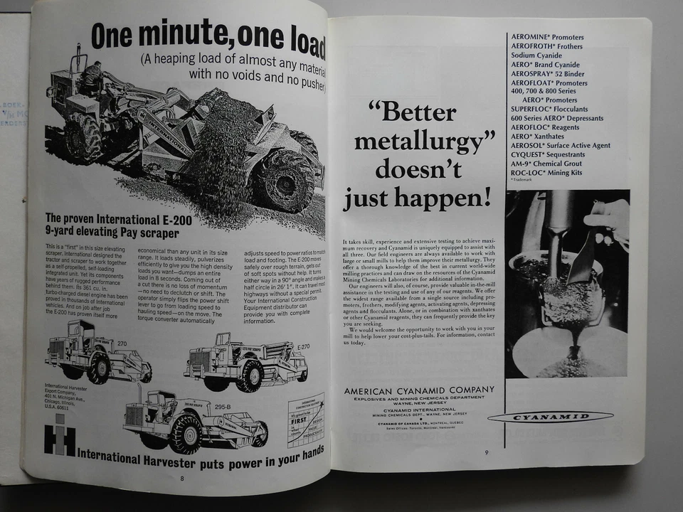 1968 World Mining Glossary Technical Terms Vol.I Ads English French German Spani - Image 4 of 4