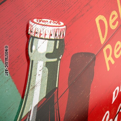 Nostalgic Art Coca-Cola Delicious Refreshing Blechschild 40 x 60 cm Selten - Picture 2 of 3