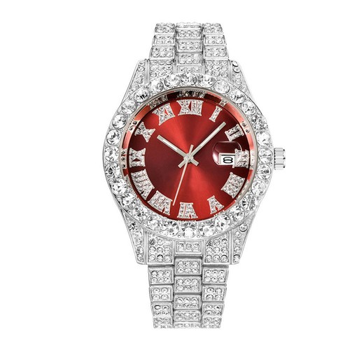 Simulated Diamond Rapper Men Women Wrist Watch Bling Hip Hop Dial Metal Quartz - Picture 7 of 15