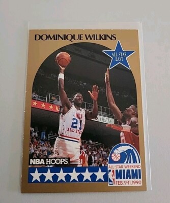 DOMINIQUE WILKINS NBA CARD HOOPS 1990-91 ALL STAR # 12 ATLANTA HAWKS