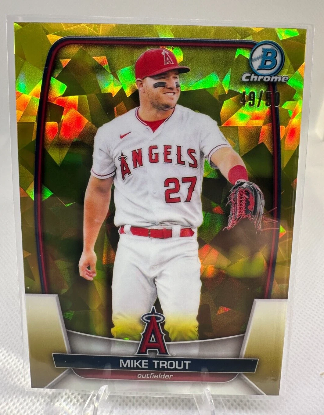 MIKE TROUT 2023 Bowman Chrome Sapphire #89 Gold /50 Angels