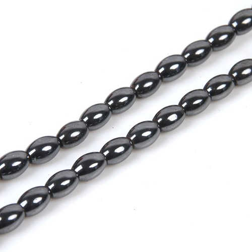 Edelstein Hematit Perlen 1 Strang 8x6 mm Oval 45stk Schmuckstein Metallisch M469 - Bild 6 von 6