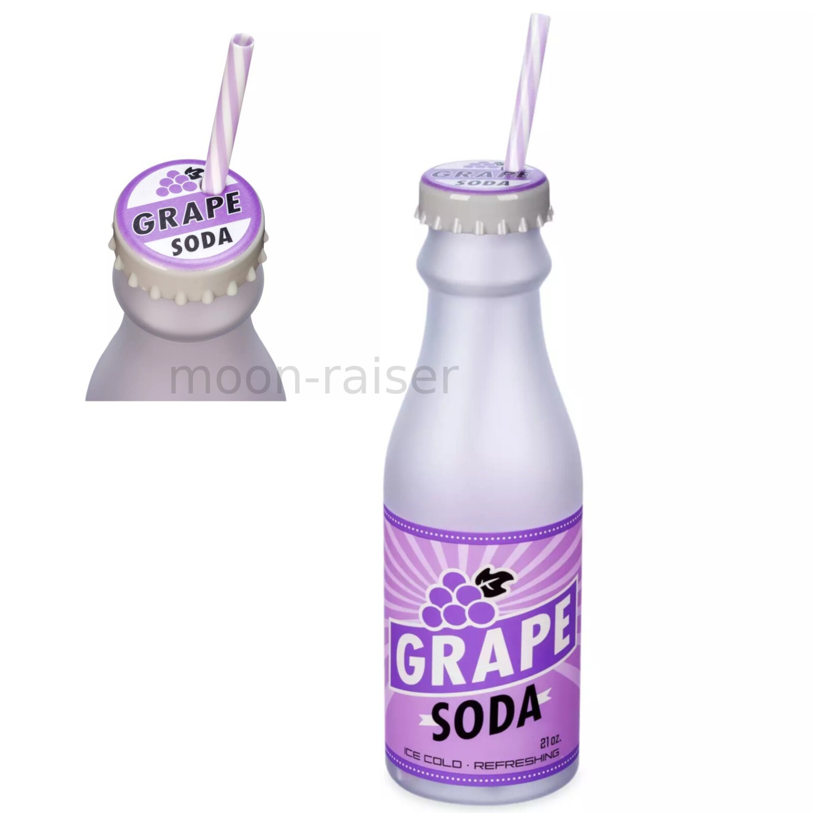 Disney Parks Grape Soda Water Bottle with Straw &ndash; Pixar Up