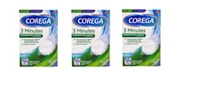 3 X Corega 3 Minutes Cleansing 48  Effervescent Tablets each