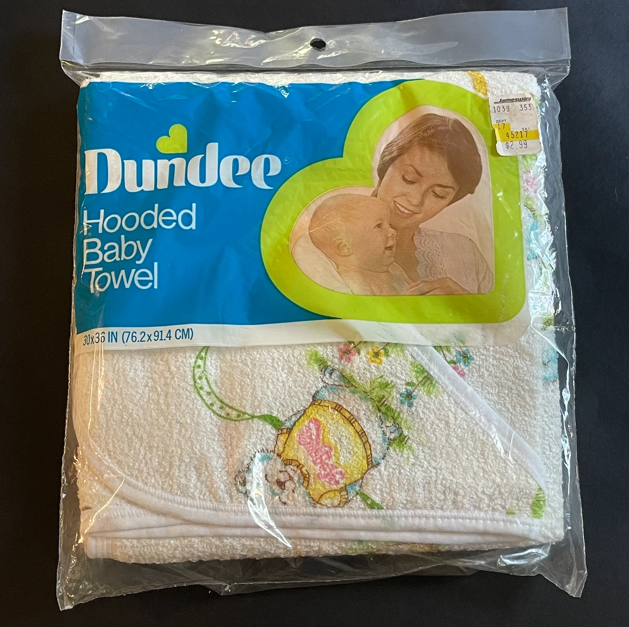Vintage Dundee Hooded Baby Bath Towel USA Made Terrycloth Bears Flowers NEW
Opens in a new window or
