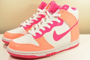 DS 2013 NIKE DUNK HI PINK FOIL ATOMIC PINK GS 4Y (WOMEN 6 ) LIBERTY VINTAGE | eBay