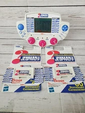 Vtg Jeopardy Deluxe Edition Handheld Electronic Game Tiger 1999 Tested 3 carts