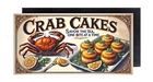 Crab Cakes FRIDGE MAGNET sign advertisement (2 x 4 inches, wood)