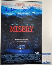 James Caan & Rob Reiner Signed Misery 11x17 Movie Poster Autograph BAS COA