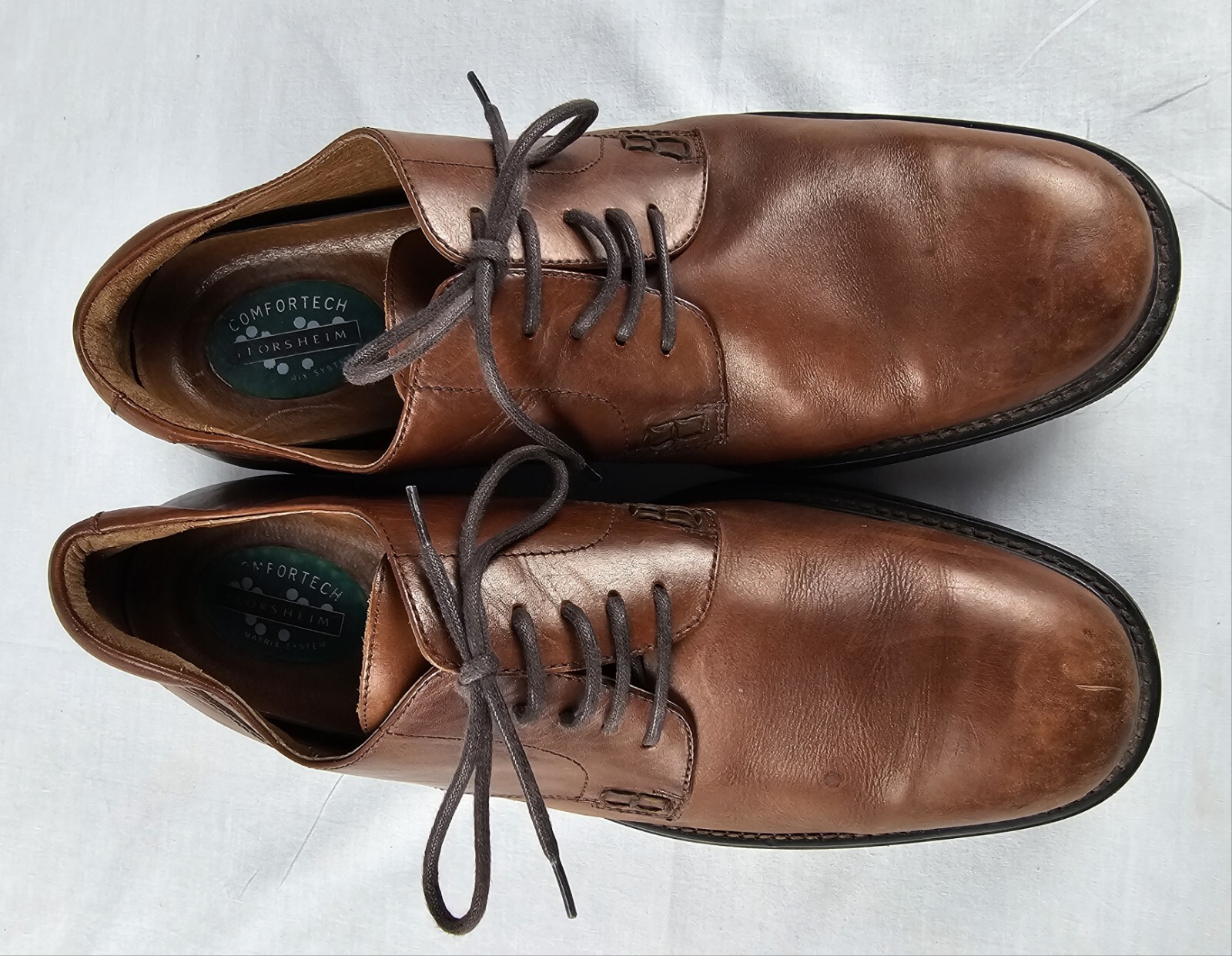 SAOLA Scarpe eleganti Florsheim Comfortech da uomo taglia 13 M in pelle punta a cappuccio Oxford marrone