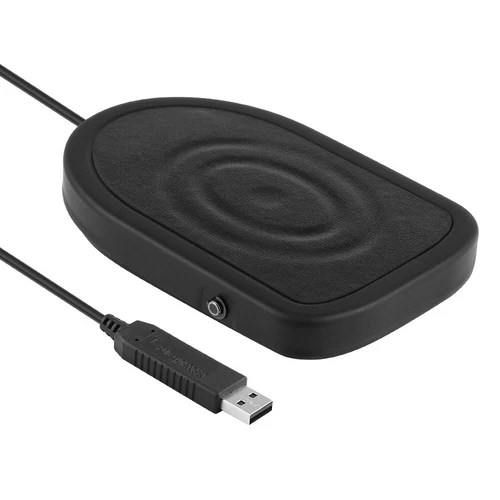 Metal USB Foot Pedal Switch Single HID Action Programmable Control Keyboard Mous
