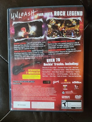 Guitar Hero II Legends of Rock PS2 Sony Playstation 2 Complete w