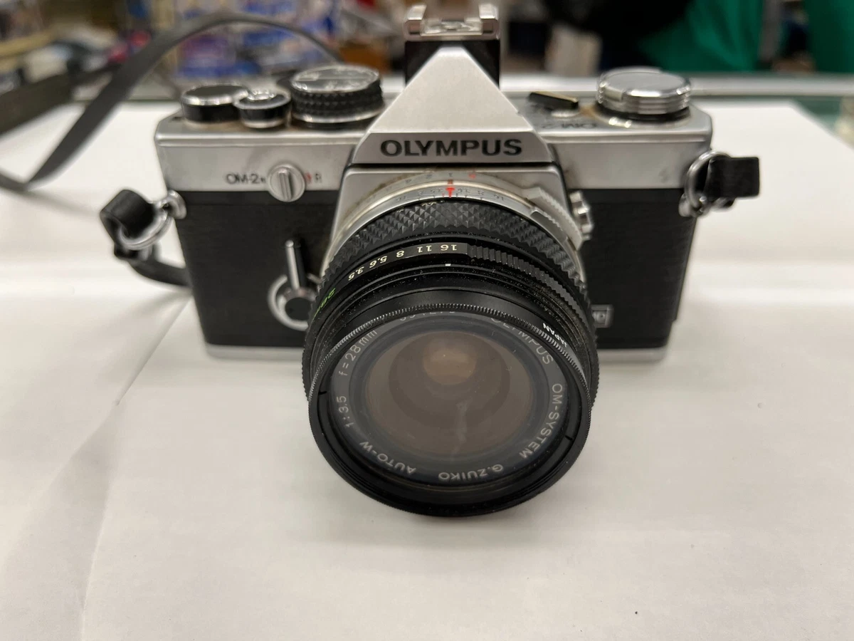 Olympus OM-2N Film Camera With Zuiko Auto-W 28mm F3.5 Lens