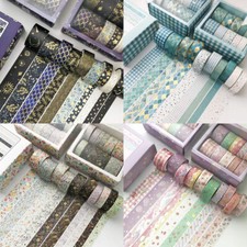 10 Rolls Washi Tape Decorative Scrapbooking Paper Adhesive DIY Sticker Set F3