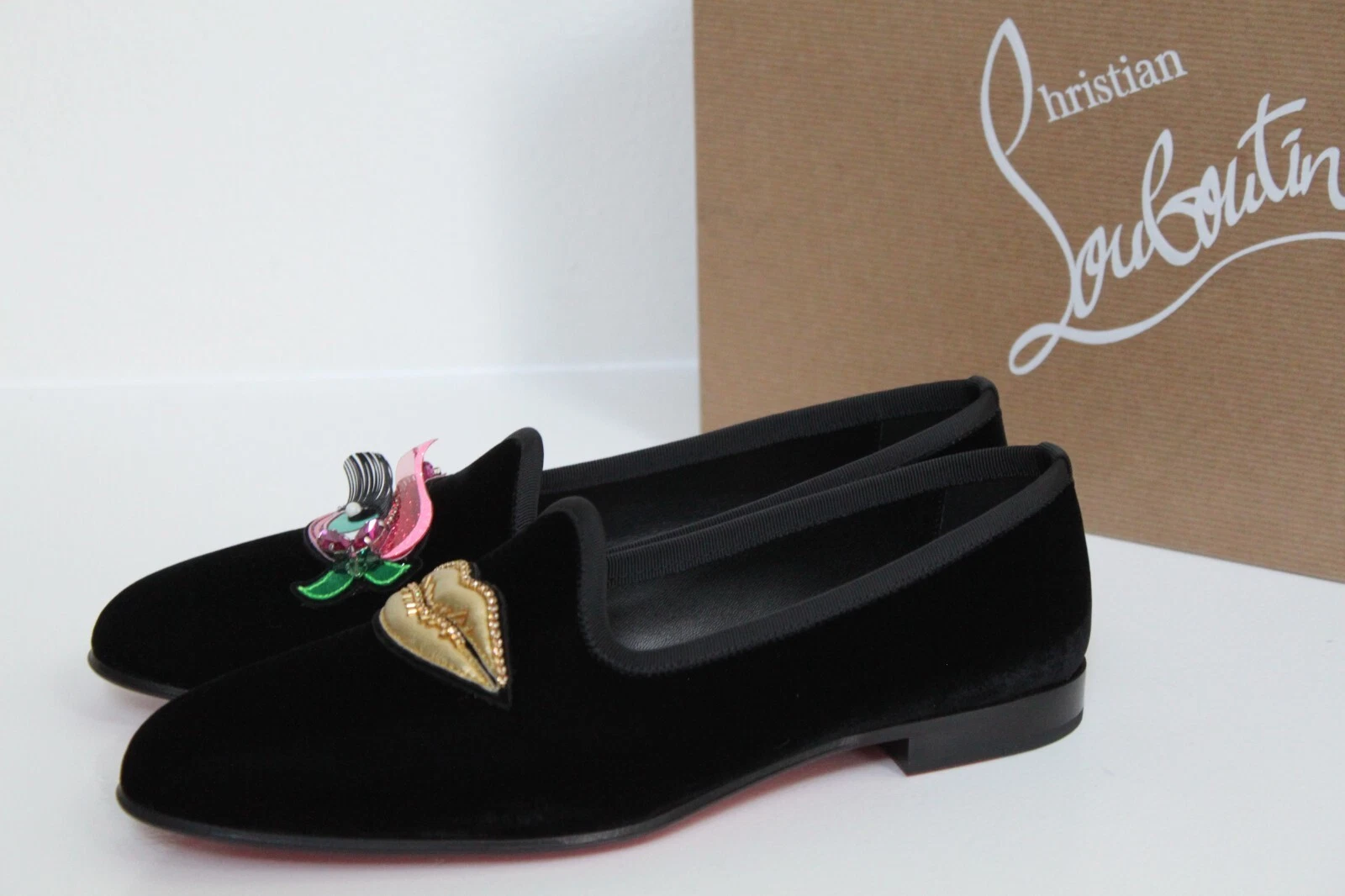 Christian Louboutin — New sz 7.5 / 38 Christian Louboutin Black Marcantonia Patch Donna Loafer Shoes