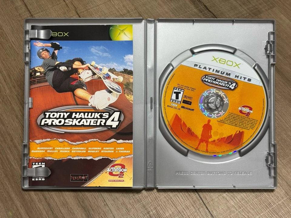 Tony Hawk's Pro Skater 4 Platinum Hits (Microsoft Xbox, 2003) CIB - Image 3 of 4