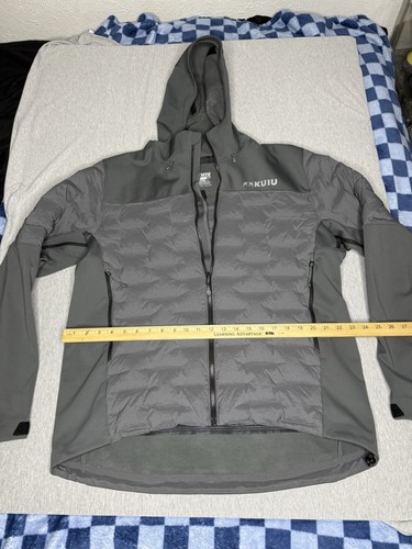 KUIU Axis Thermal Hybrid Hooded Jacket Gunmetal Gray sz XL MINT - Picture 3 of 6