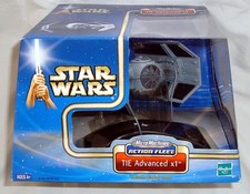 Vintage Star Wars Micro Machines Action Fleet Tie Advanced x1 Vehicle MIB Hasbro
