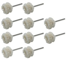 10PCS Polishing Buffing Wheel Set, 1/8 Inch Shank Cotton Buffing Kit Silver P...