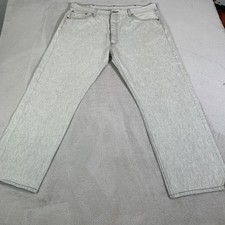 Vintage Levis 501XX Jeans Mens 40x30 Tag 42x32 Gray Straight Cotton Button Fly
