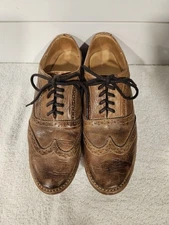 Bed Stu Lita Channing Oxford Shoes Wingtip Cobbler Distressed Leather Women's 8