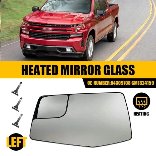 For 2019-23 Chevy Silverado GMC Sierra Driver Side Mirror Glass with Heated NEW