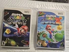 Super Mario Galaxy 1 and 2 - Nintendo Wii Lot - CIB w/ Manual Tested