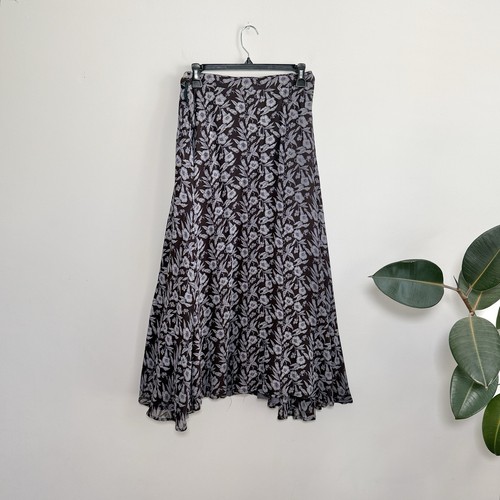 Maxi falda vintage Timberland floral oscura fluida para mujer Whimsigoth Witchy 14 - Imagen 5 de 7