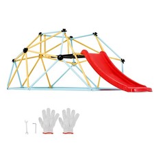 Climbing Dome, for Kids 3 to 9 Years Old, 8FT Geometric Dome Climber with Slide