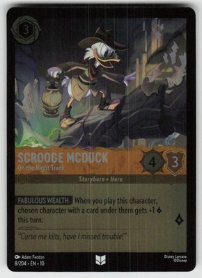 GGC - 12 Cold Foil Scrooge McDuck - On the Right Track 8/204 Uncommon Whispers i
