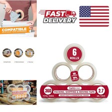 Clear Packing Tape 60 Yards Stronger 2.7mil Heavy Duty for Shipping and Moving