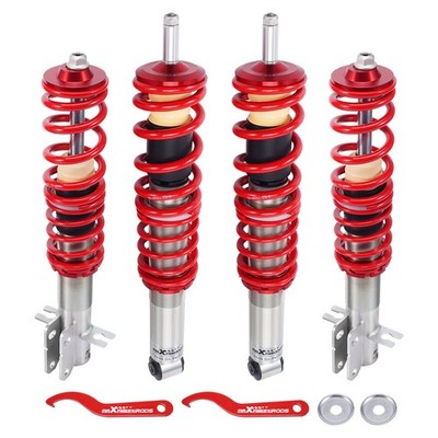 Coilover Suspension Kits for Volkswagen Golf MK1 75-84 Lowering Coil Springs Red