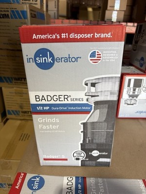 InSinkErator Badger 5 Garbage Disposal with Cord, 1/2 HP - 79883A-ISE  NEW