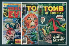 TOMB OF DARKNESS #12,#23 & VAULT OF EVIL #21 BRONZE AGE HORROR MARVEL 1974 1976