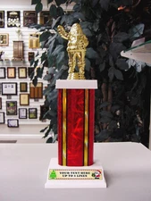 CHRISTMAS TROPHY UGLY SWEATER CONTEST SANTA AWARD 13" TALL FREE LETTERING @