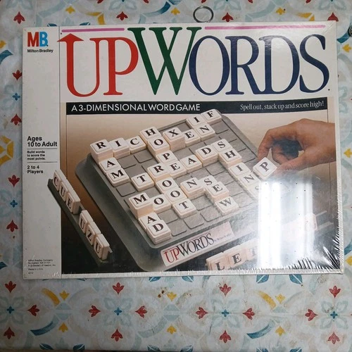 UpWords Board Game Vintage 1988 3-Dimensional Milton Bradley NEW!! sealed