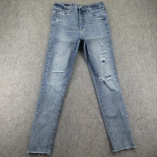 GAP Women's Distressed Skinny Jeans Jegging Light Wash Size 27 Stretch Denim